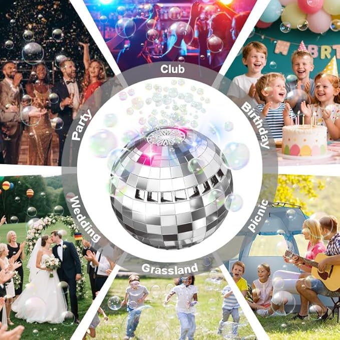 Bubble Machine Toddler Earth Bubble Machine Kids Toys for 3-8 Years Old Boys Girls, Ideal Gift for Baby Birthday Safe Summer Wedding Party Outdoor Bubble Toys