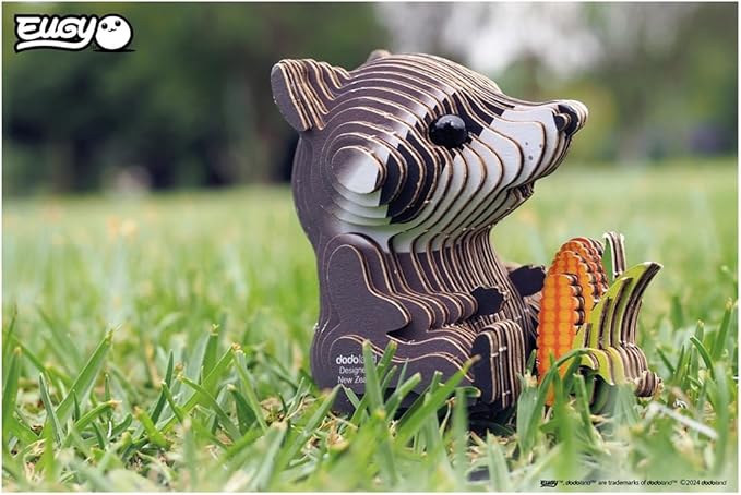 Eugy Raccoon 3D Puzzle - 46 Piece Eco-Friendly Educational Toy Puzzle for Boys, Girls & Kids Ages 6+