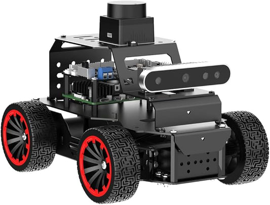 Robot Car for Raspberry Pi 5 ROS2 Humble Ubuntu Programmable AI Vision Smart Robot Kit, Lidar SLAM Mapping Navigation Path Planning Autonomous Driving Ackermann Chassis, MentorPi A1 Without RPi