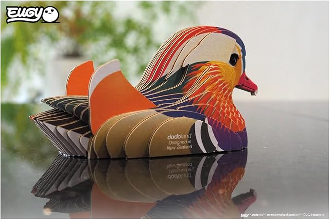 EUGY Mandarin Duck 3D Puzzle - 26 Piece Eco-Friendly Educational Toy Puzzle for Boys, Girls & Kids Ages 6+