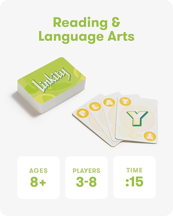 SimplyFun Linkity - Engaging Vocabulary and Word Association Educational Game for Ages 8 & Up, Perfect Word Game for Kids for Family Night, Classroom Learning, and Parties, for 3-8 Players