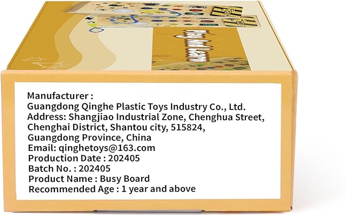 Montessori Wooden Busy Board with 8 LED Light switches, Sensory Toys Light Switch Travel Toys for 1+ Year Old Baby and Toddler