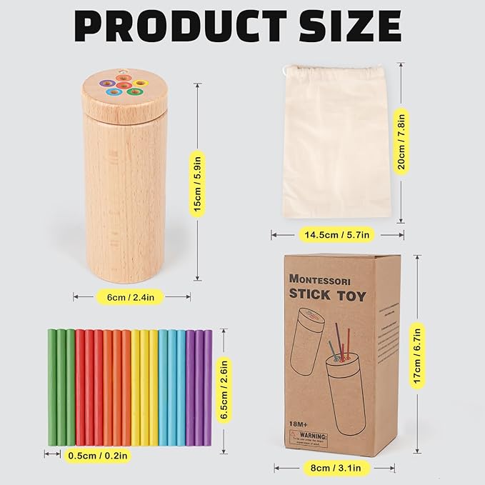 Vanplay Montessori Toddler Toys for 2 3 Year Old, Color Matching Toys for Toddlers 3, Fine Motor