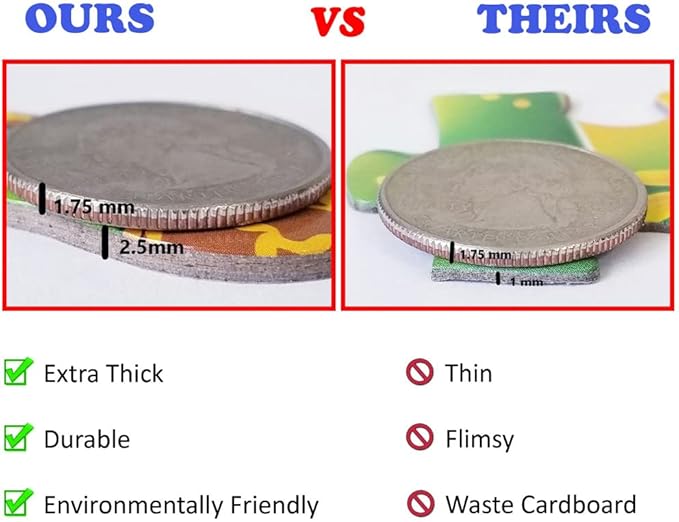 Just Smarty Preschool Jigsaw Puzzles for Kids Ages 3-5 Set of 2 | Fun Shapes 10 Pieces Elephant Puzzle and 11 Pieces Bear Puzzle with Tray | Toddler Puzzles Ages 3-5 | Preschool Puzzles Level 3