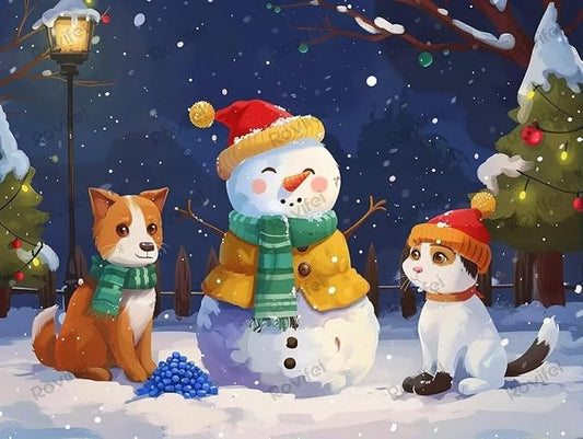 Puzzles for Adults 1000 Pieces, DIY Cute Winter Snowman Puzzles, Matte Finish & Eco-Friendly Wooden Puzzles - for Home Decor Room Decor Wall Decor - Funny Creative Gifts 30x20 Inch