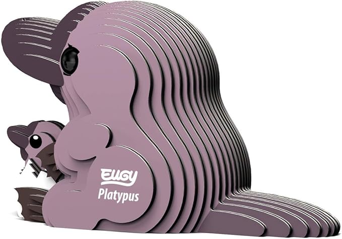 Eugy Platypus 3D Puzzle, 21 Piece Eco-Friendly Educational Toy Puzzles for Boys, Girls & Kids Ages 6+
