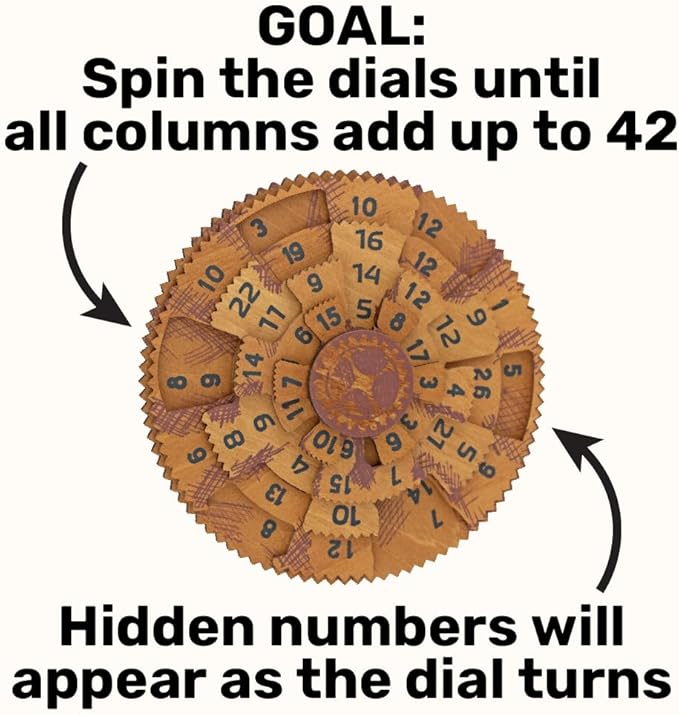 Project Genius Grecian Computer Mechanical Math Puzzle, Wooden Brainteaser Gift for History Buffs and Smart Kids, Teens, and Adults - True Genius Series Inspired by The Ancient Antikythera Mechanism