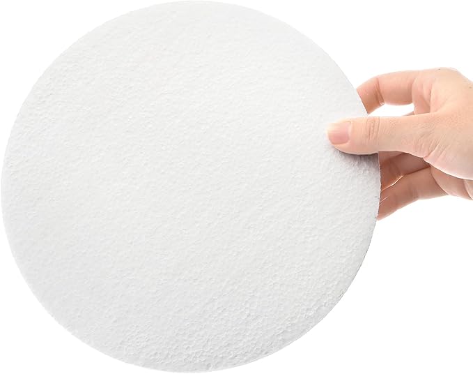 ZOOFOX 12 Pack 8 Inch Foam Circles for Crafts, Round Polystyrene Disc for Arts and Crafts Supplies, Modeling, Sculpture, DIY Projects