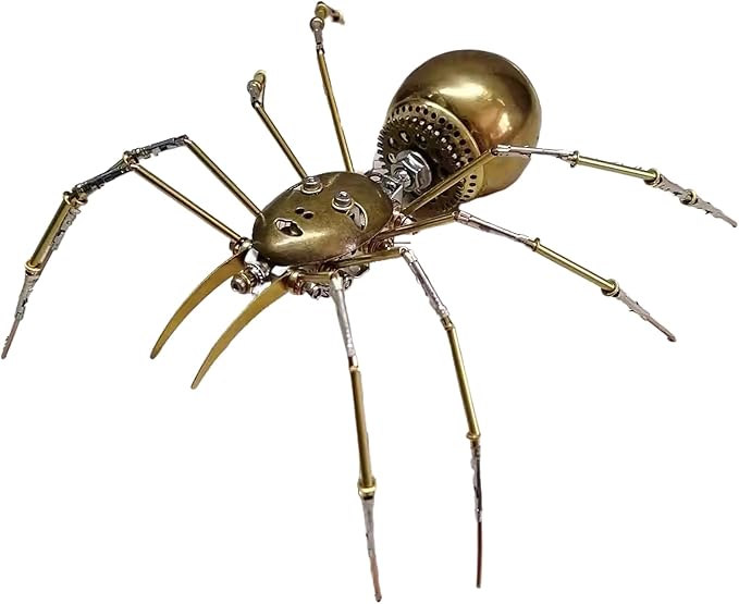 Steampunk Bug Mechanical Sculpture Insect Clockwork 3D Steampunk Metal Puzzle Mechanical Insects Model (Ghost Spider)