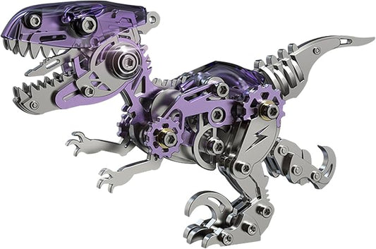 FILASLFT 3D Metal Puzzles,Mechanical Dinosaur 3D Metal Puzzle for Adults,Velociraptor Series DIY 3D Metal Model Kits,Home Decoration Art Handicrafts Gifts Toys