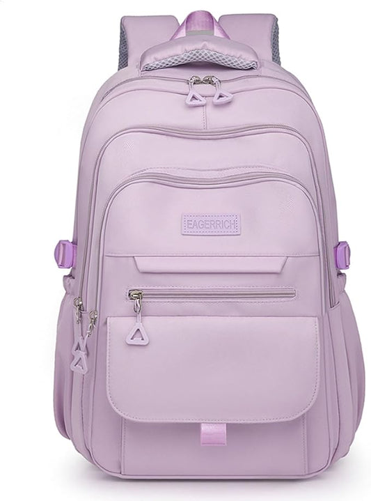School Cute Aesthetic Backpack Girls Backpack for Students Kids Teen Girls Large Capacity Bookbags College Backpacks Laptop Lightweight Bookbag Casual Travel Daypacks School Bag（Purple）