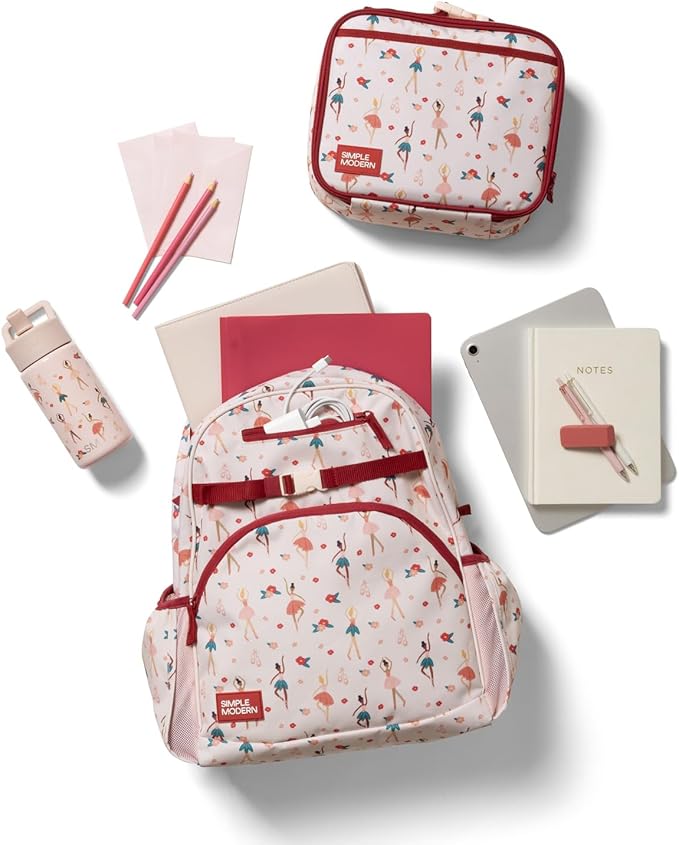 Simple Modern Large Mattel Barbie Kids Backpack for School Girls and Boys | Elementary Backpack for Teen | Fletcher Collection | Kids - 16" tall | Barbie Checkmate