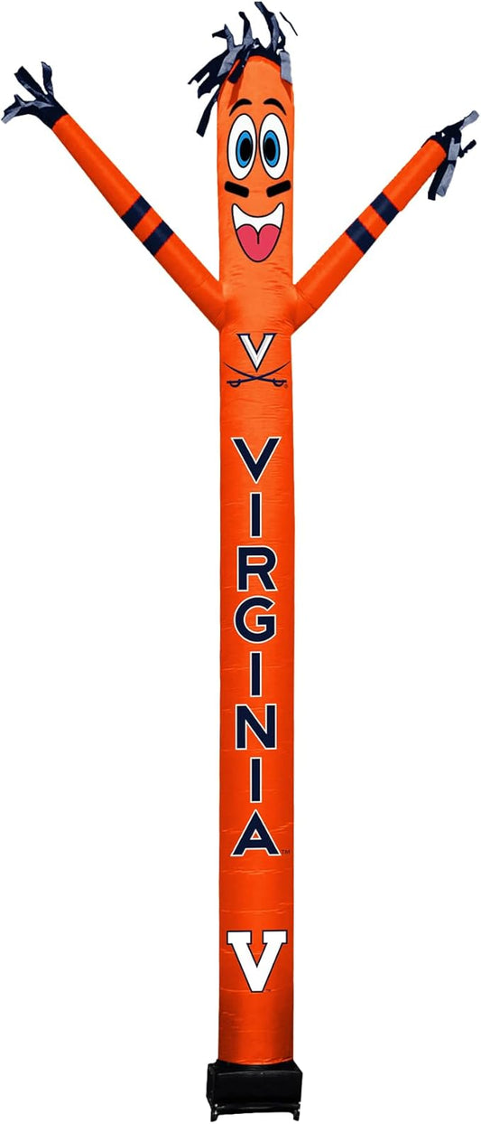NCAA Virginia Cavs Football Wacky Waving Inflatable Tube Guy with LED Lights & Built-in Blower - 6" x 36" x 96" Inflatable Tube Man Crazy Sports Fan Outdoor Party Decoration