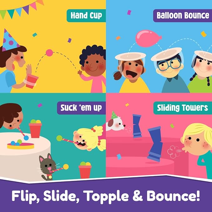 Bloomingo Gobble Till You Wobble: Fun Card Game for Kids & Adults; Perfect for Family Gatherings & Travel; Ages 6+; Blue