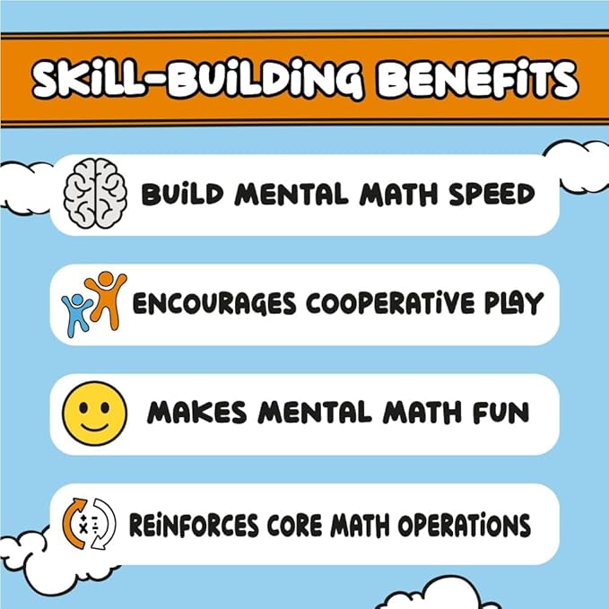 Math Blast! Cool Math Games for Kids 8-12 - Fun Educational Mental Math Game for Home & Classroom - Practice Math The Fun Way