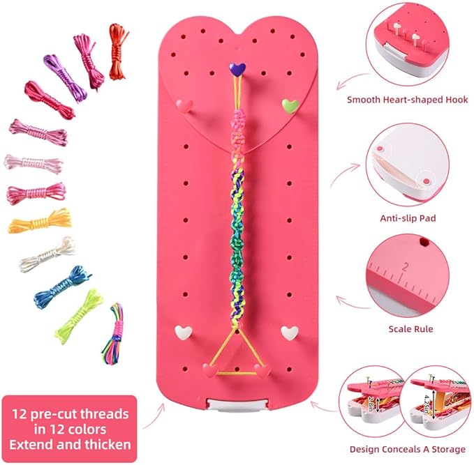 QDGMXIV Bracelet Making Kit for Girl 7 8 9 10 11 12 Year Old, Arts and Crafts Kid Gifts for Birthday