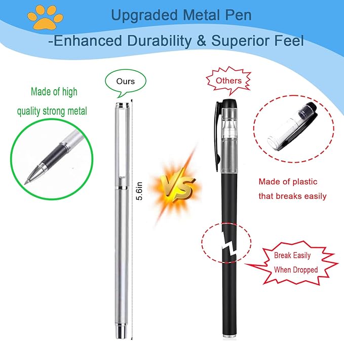 AALGO Magic Pens & Refills for Children's Magic Copybooks,Grooved Kids Book Disappearing Ink Pen for Tracing Books,Grooved Writing Books for Kids 3-5 (Metal Magic Pen, 20)