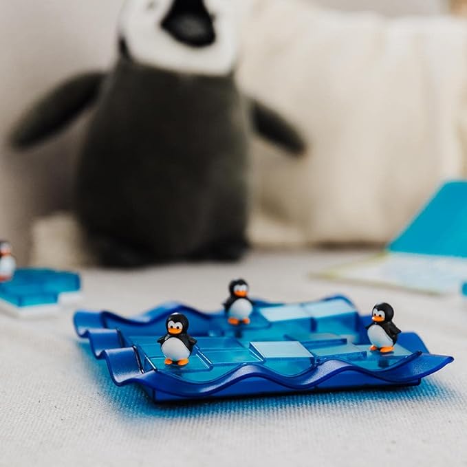 SmartGames Penguins on Ice Cognitive Skill-Building Puzzle Game for Ages 6 - Adult - Now with 100 Challenges!