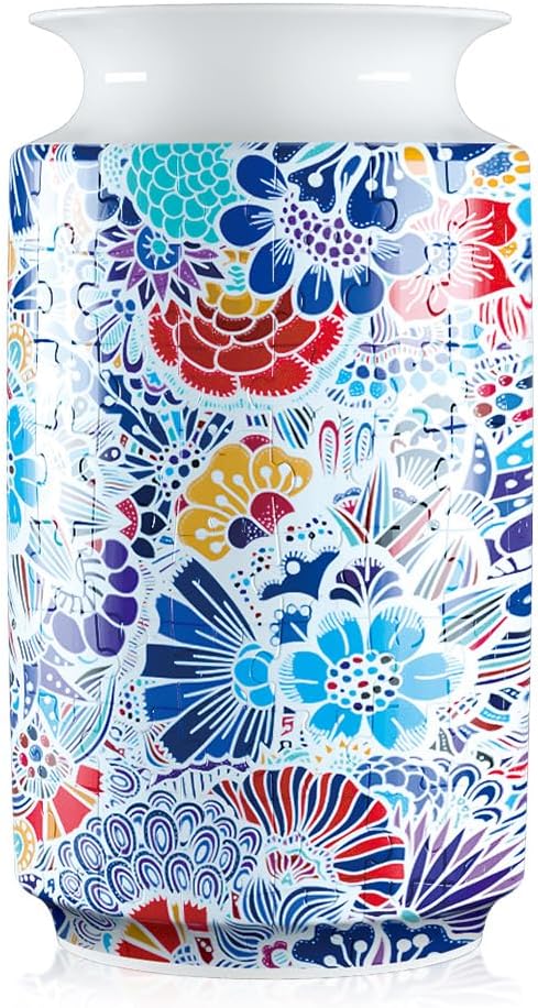 3D Puzzle Vase Unique Flower Vase for Adults Made by 162 Curved Plastic Puzzle, Relax Puzzles for Adults, DIY Jigsaw Creative Gift for Parents & Housewarming