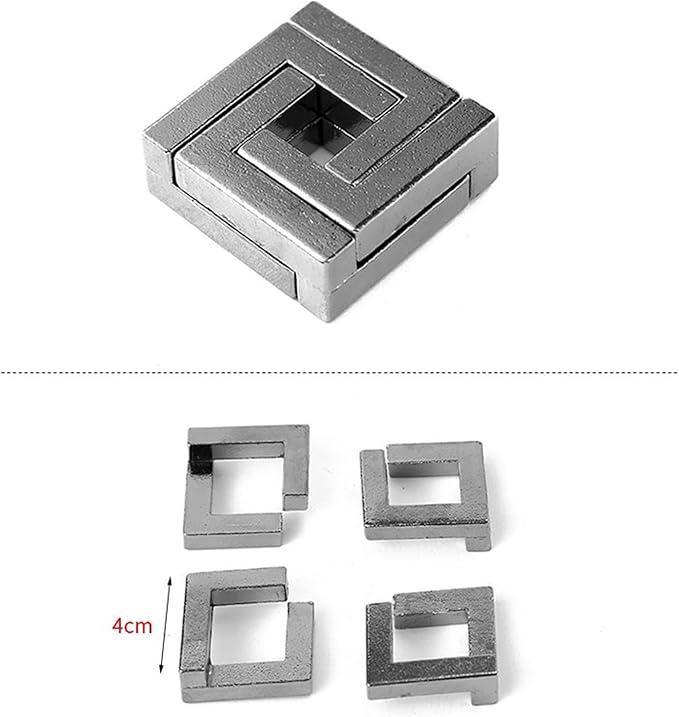 VolksRose 9pcs Brain Teaser Puzzles, Metal Wire Puzzles Set, Mind Smart Game IQ Challenge Puzzle Games, Educational IQ Test Unlock Interlocking Toy Lock Puzzles Gift for Adults Teenagers