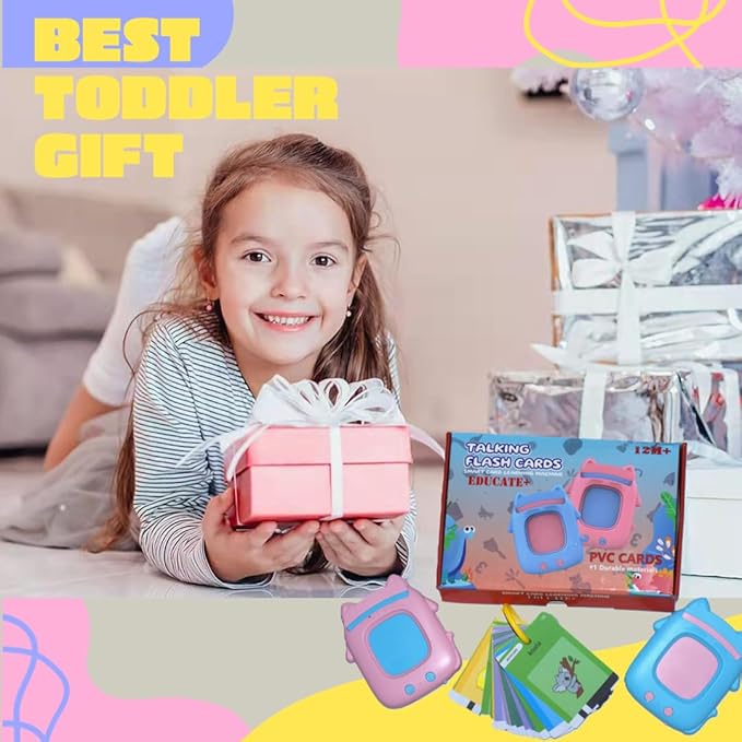 Educational Toys, Montessori Toys, Durable PVC Talking Flash Cards for Toddlers 1-3 with 274 Sight Words, Pocket Speech Therapy Toys, Autism Sensory Toys, Learning Toys, Gifts for Grandkids