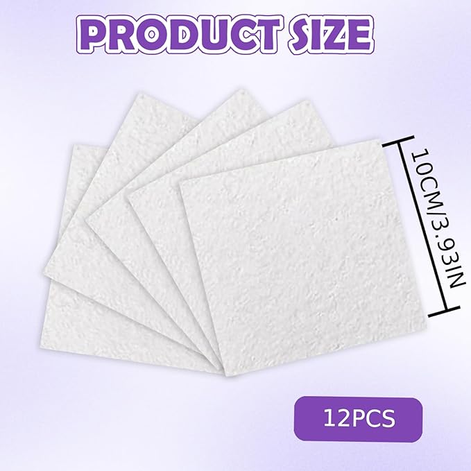Magic Puffy Paint Foam Texture Paper – 12 Square 3D Foam Texture Sheets for DIY Puffy Paint Crafts and Kids Art Projects