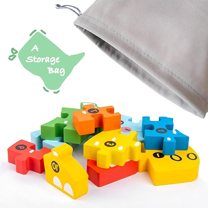 4-Pack Animal Puzzles for Toddlers Ages 3-5, Wooden Toys, Montessori Toys, Ideal Gift for Kids