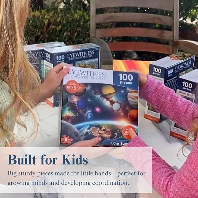 Eyewitness Discovery Puzzle Solar System, 100 Piece Jigsaw for Kids, Educational Learning Toy for Boys & Girls, Children Ages 5+