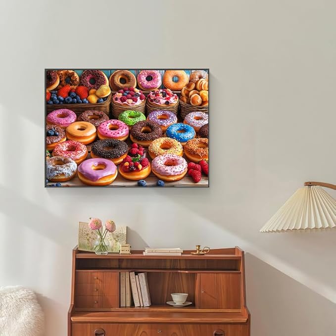 500 Piece Puzzles for Adults Flavorful Donuts 20.5 x 15 Inch 500 Large Piece Jigsaw Puzzles for Kids Adults Puzzles 500 Pieces for Adults Holiday Educational Challenge Toy