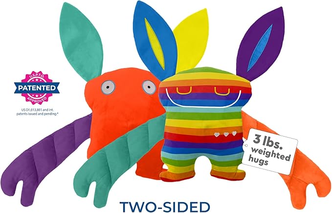 Weighted Plush Toy – Machine Washable Calming Stuffed Animal for Kids – Arms and Body are Weighted to Give a Realistic Hug – Soft Companion for Playtime, Naptime & Travel (Fuss)