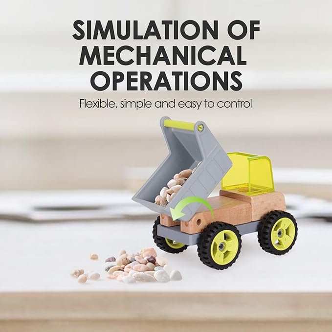 Wooden Construction Truck Mini Simulation Engineering Vehicles for Boys and Girls Toy Car (Tip Lorry) for Age 3 +