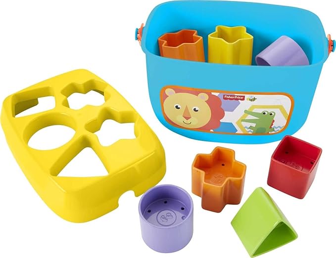 Fisher-Price Infant Toy Set, Baby’s First Blocks (10 Shapes) and Rock-a-Stack Ring Stacking Activity for Ages 6+ Months