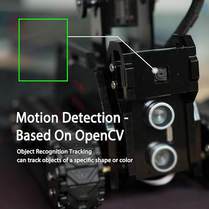 Adeept RaspTank Smart Robot Kit Compatible with Raspberry Pi 4 3 Model B+ B OpenCV Tank 4-DOF Robotics DIY Coding Building Projects Robots for Adults STEM Educational Programming Gift Robotic Arm