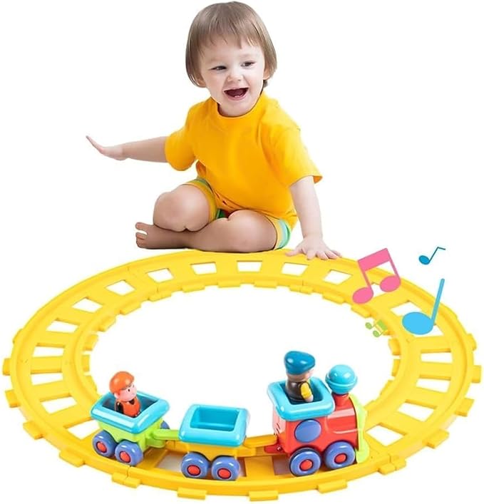 Toy Train, Musical Electric Train Toys, Children's Electric Train Set, Train Tracks, Suitable for 12 to 18 Months Old, 12 to 3 to 4 Years Old Children as Birthday Gifts