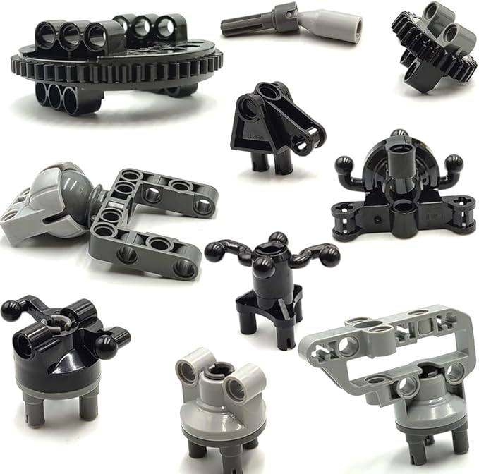dspitwod MOC Technical Wheels Connectors Rack Gear Car Building Brick Accessories Pieces Sets STEM Learning Kits Engineering Toy Gift for Kids …