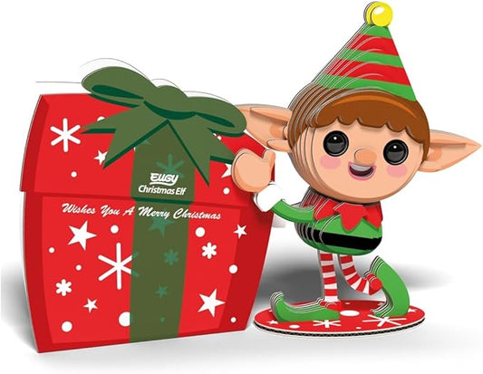 Eugy Christmas Elf 3D Puzzle, 38 Piece Eco-Friendly Educational Toy Puzzles for Boys, Girls & Kids Ages 6+