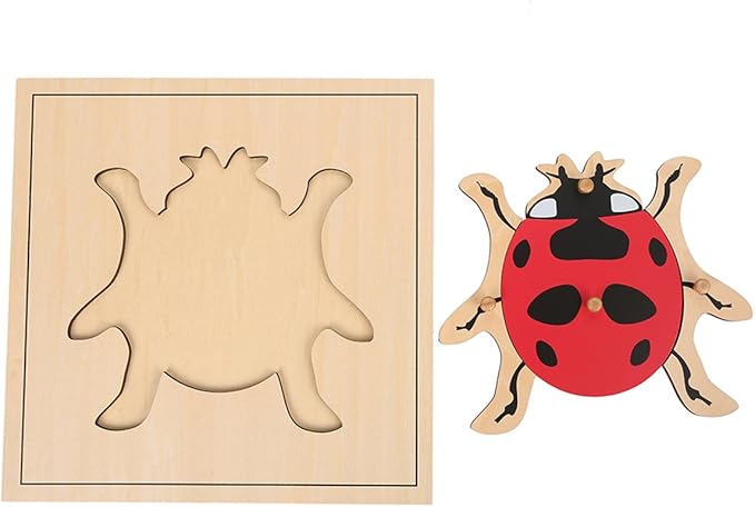 MEYOR Montessori Lady Bug Puzzle for Early Preschool Education Learning Toy