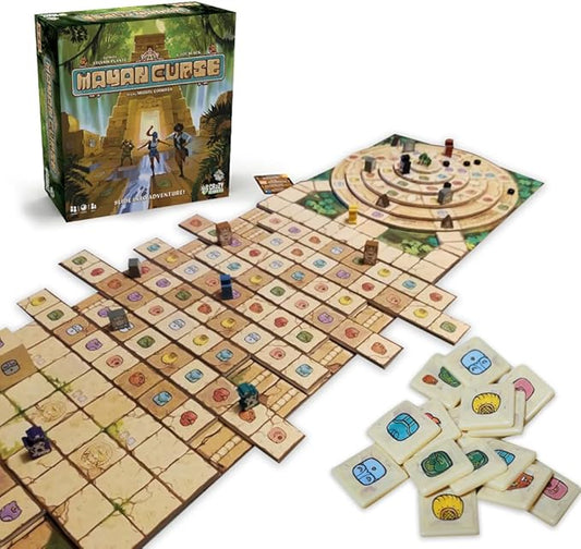 Mayan Curse – Thrilling Puzzly Board Games for Adults & Kids, Strategic Family Games for Game Night, Party Game with Fantasy, Adventure & Suspense, Ideal Gift for Boardgame Lovers