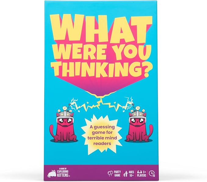 Exploding Kittens What were You Thinking? A Hilarious Guessing Board Game - Party Game for Ages 10 and up - Great for Adults, Teens, and Kids - 3 Players or More