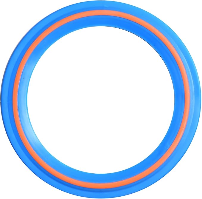 JEEFUD Flying Disc for Kids Adults 11 inch Flying Ring, 3 Pack Beach Backyard Sports Play Soft Discs, Sport Outdoor Toy Gift for 4+ Year Old Boys Girls Family (3PCS (Blue，Pink&Turquoise))
