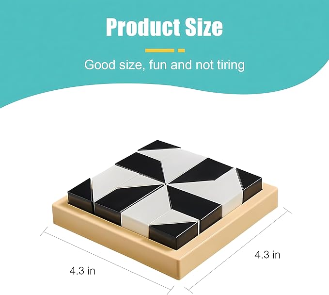 3D Hidden Block Puzzle with Tray - 120 Levels Brain Teaser Game for Kids, Logic Skill Training Toy Ages 3+