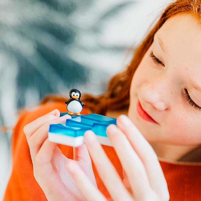SmartGames Penguins on Ice Cognitive Skill-Building Puzzle Game for Ages 6 - Adult - Now with 100 Challenges!