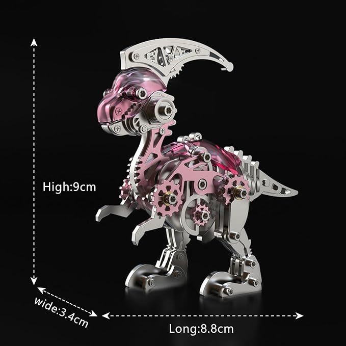 3D Metal Puzzles for Adults,Mechanical Dinosaur 3D Metal Puzzle,Steel Dinosaur Series DIY 3D Metal Model Kits,Home Decoration Art Handicrafts Gifts Toys
