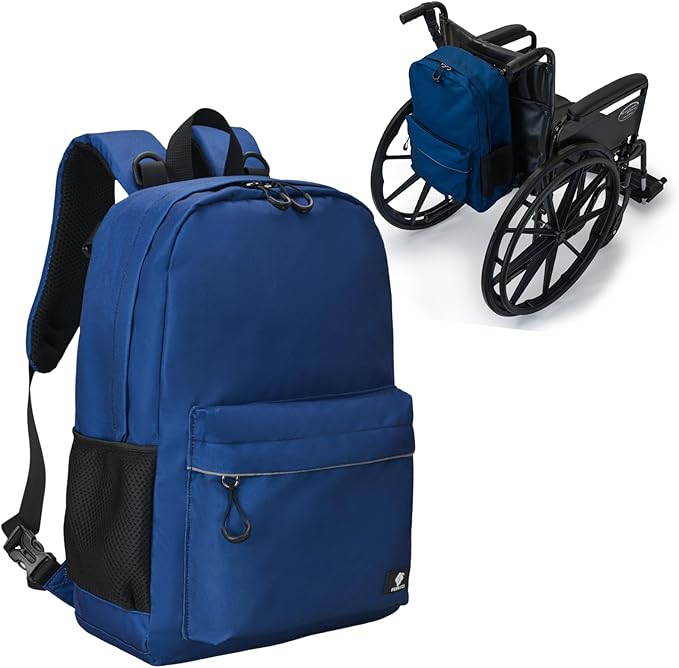 Fenrici Adaptive Backpack for Girls, Boys for All Abilities and Ages; Wheelchair Backpack with Adaptive Design; Perfect for Travel, School, and Everyday Adventure, Navy