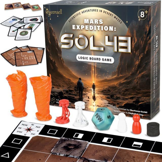 Logic Board Games for Kids and Adults – Mars Expedition SOL43 Standard Set – Montessori STEM Educational Toys Gift - Logic Game with Solo Mode for 1-2 Players for Ages 8 and up