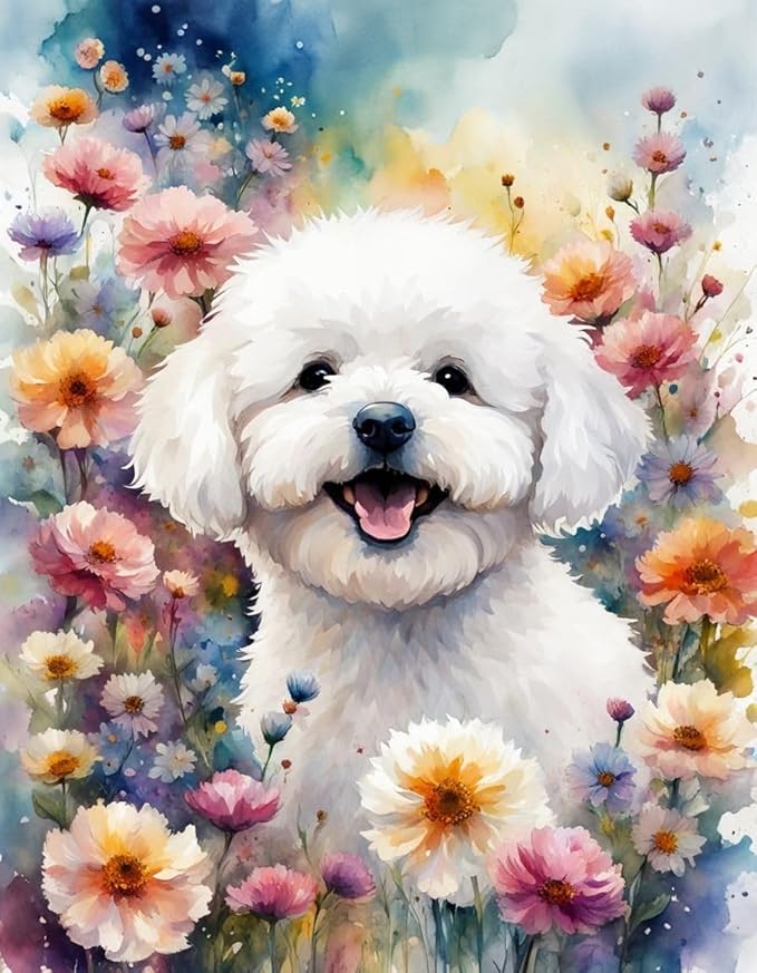 Jigsaw Puzzles for Adults - 1000 Pieces Bichon Frise, Eco-Friendly Wooden Puzzles, Vivid Art Crafts - Unique Gifts