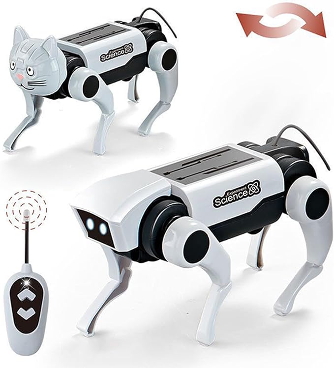 Robot Dog Toys - Kids Smart Robot Dog, Remote Control Robots Dogs, Learning Educational Kit Solar Interactive Toy | Robots Dogs Toys | for Adults Kids Boys Girls Birthday Holiday Parties