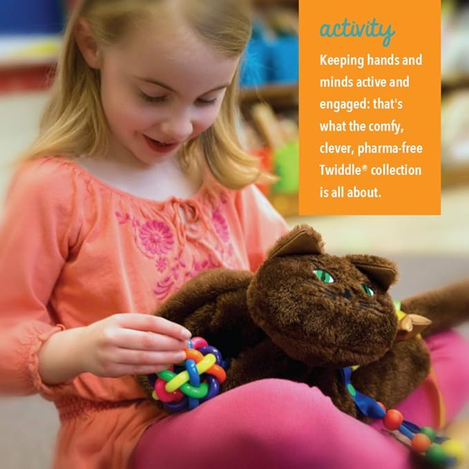 Twiddle - Premium Dementia Activities for Seniors - Comforting Alzheimer’s Products for Elderly - Engaging Sensory Items for Adults and Kids (Brown Cat)