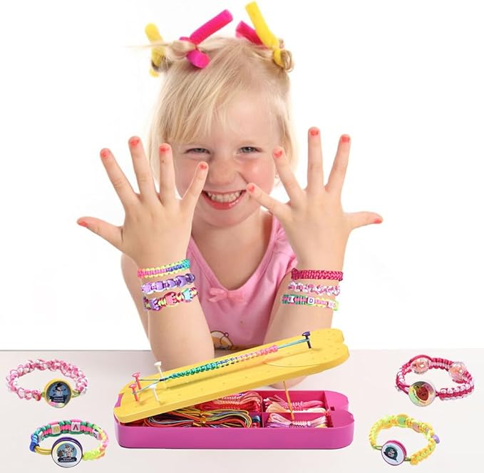 QDGMXIV Bracelet Making Kit for Girl 7 8 9 10 11 12 Year Old, Arts and Crafts Kid Gifts for Birthday