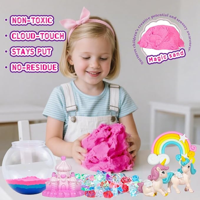 DANIUBE Unicorn Light Up Terrarium Craft Kit for Kids, DIY Unicorn Terrarium Crafts Kits with Remote LED Colorful Night Light for Kids Girls Ages 3 4 5 6 7 8-12 Years Old Birthday Gifts